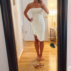 Lulus White Strapless Dress